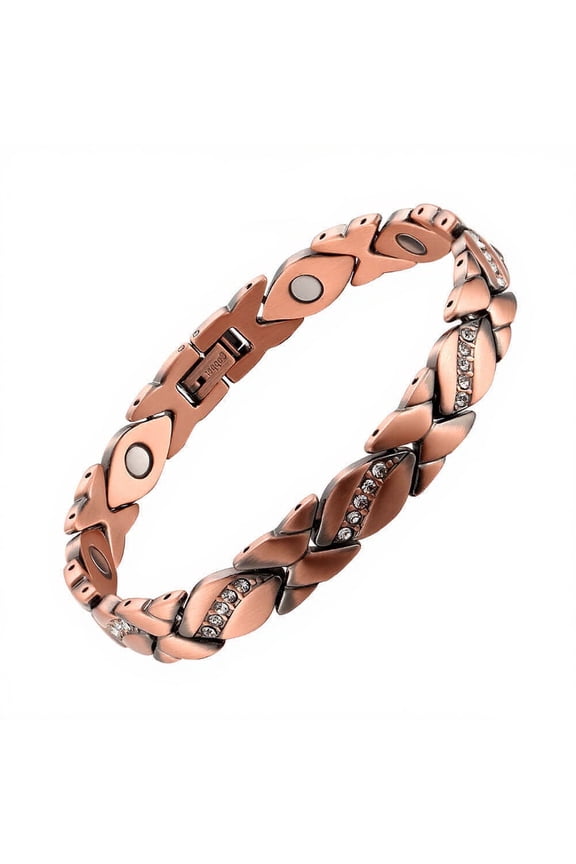 Magnetic Copper Bracelets for Women, 3X Strength 99.99% Solid Copper Bracelets