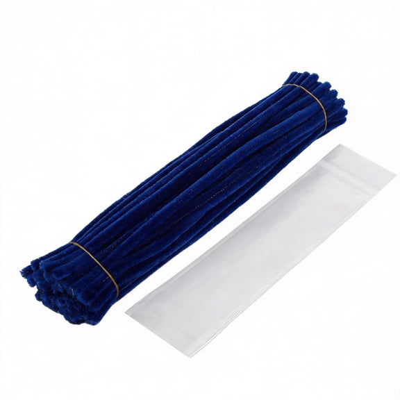 Ngheia 100 Pack Blue Chenille Pipe Cleaners, 30cm Bendable Stems for DIY Craft Wedding Holiday Decor