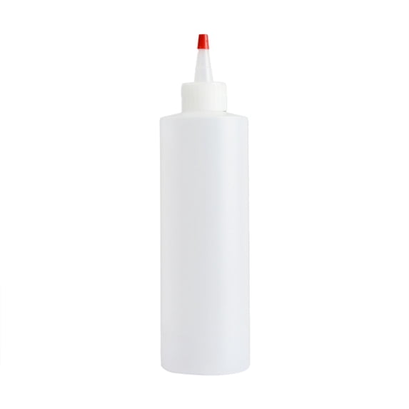 Ngheia 16oz Clear Plastic Condiment Squeeze Bottle, Condiment Bottle Plastic Squeeze Bottle for Ketchup Syrup BBQ Sauce, Leak Proof Dispenser with Red Cap for Dressings Salsas, Dishwasher Safe