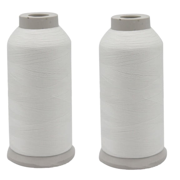 Ngheia 2-Pack Glow in the Dark Embroidery Thread - Fluorescent Sewing Thread for Night Diy, Crafts, Music Festivals, White