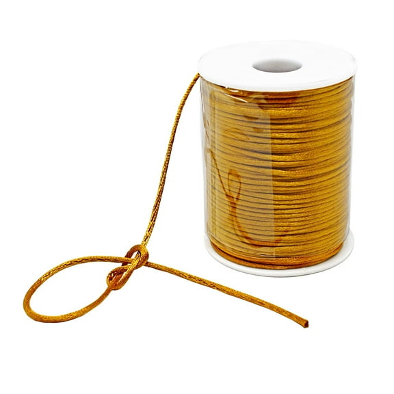 Ngheia 2Mm Hand-Woven Red Rope 62 Color, 2Mm X 87 Yards Satin Rattail Shamballa Nylon Macrame Kumihimo String, 1 Coiled Wire