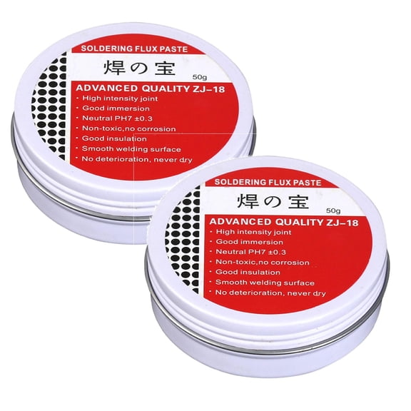 Ngheia 2PC Solder Paste Rosin Flux for Electronics, Solder Paste 50g Rosin Soldering Flux Paste for Circuit Board Repair and Electrical Soldering, Semi Solid No Clean