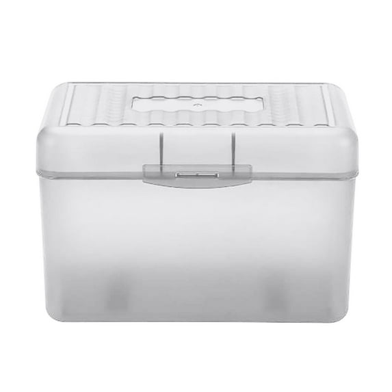 Ngheia Up To 65% Off Plastic Card Box Desktop Storage Box White C, Index Card Holder Index Card Box Notecard Box Flash Card Holder Index Organizer, Storage Box*1