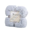 thumbnail image 1 of Ngheia 80*120Cm Blanket B, 80X120Cm Soft Shaggy Warm Bed Sofa Bedspread Bedding Sheet Throw Blanket, Blanket-Elegant Gray, 1 of 5