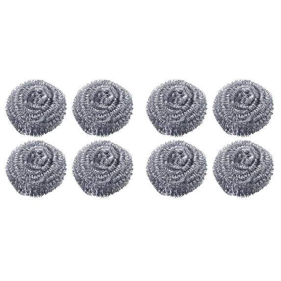 Ngheia 8pc Steel Wool Scrubber, Steel Wool Scrubber Scouring Pads for Cleaning Tough Baked-On Messes, Metal Scrubbers for Cleaning Dishes