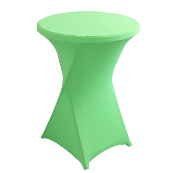 Ngheia Apple Green Fitted Round Tablecloth 60X110Cm - Elastic Banquet Table Cover for Wedding, Cocktail, Birthday, Holiday Events