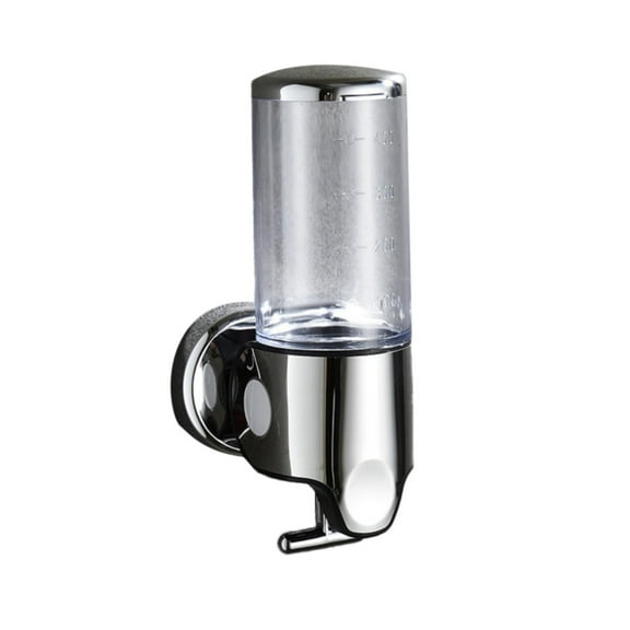 Ngheia Bathroom Soap Dispenser Transparent, Wall Mounted Bathroom Shower Pump Dispenser and Organizer Holds Shampoo Soap Conditioner Shower Gel for Bathroom Kitchen Hotel, Push Soap Dispenser*1