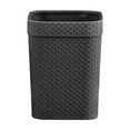 thumbnail image 1 of Ngheia Black Imitation Rattan Wastebasket Trash Can - Wicker Square Recycling Basket, for Home Living Room, Bedroom, Bathroom, Kitchen, 1 of 7