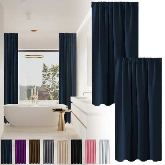 Ngheia Blackout Curtains 38X63 Inches Brown C, Curtains for Bedroom 63 Inch Length Room Darkening Thermal Insulated Rod Pocket Curtains for Kids Room(38 X 63 Inches Long 1 Panel), 1 Curtain