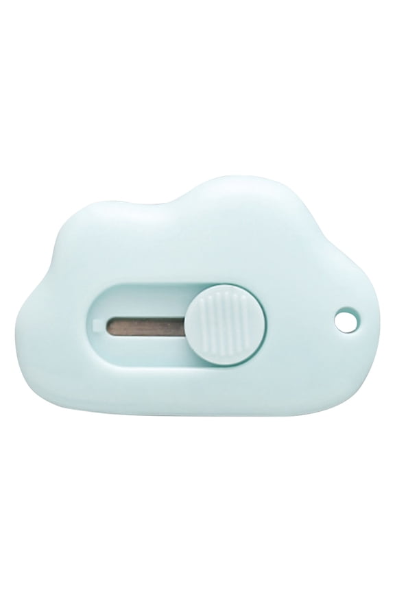 Box Cutter - Retractable Letter Opaner, Adorable Cloud Tiny Letter Opaner Envelope Slitter for Key Chain Pocket Bag Package Envelope Mail Letter Box Bule