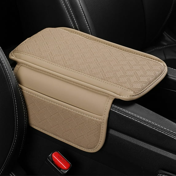 Ngheia Car Thickened Armrest Pad E - Center Console Cover with Storage Bag, Easy to Install, Grey
