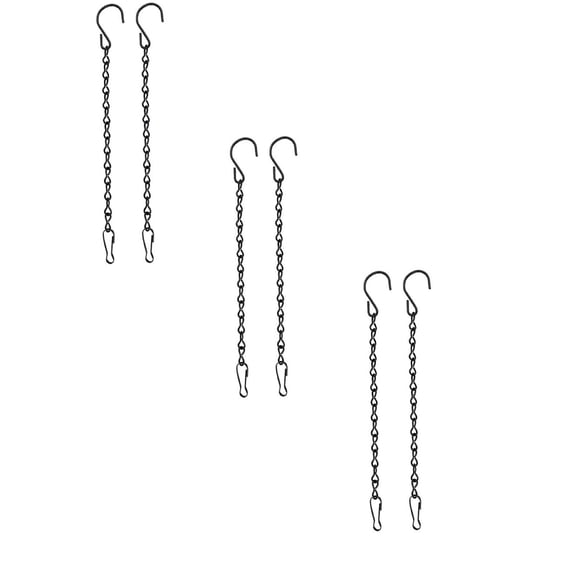Ngheia Chain for Hanging Plants, Hanging Chain 6Pcs 9.5 Inch, Heavy Duty Weatherproof Metal Hook for Bird Feeders, Planters, Baskets & Wind Chimes, Sturdy Outdoor Decorative Hanger