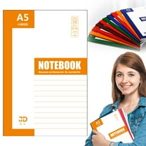 Ngheia Claerance! A5 Simple Notepad with Wide Ruled Pages, Yellow Cover for Schol and Office, 40 Sheets