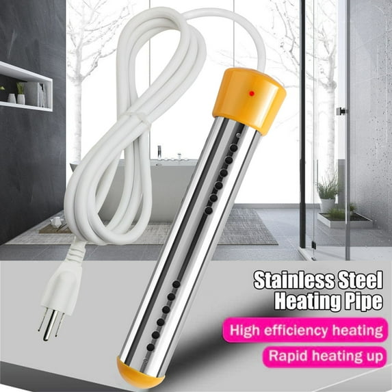 Ngheia Claerance! Bathtub Water Heater 2000W Non-Automatic Power Off Model Us Standard Yellow, Electric Immersion Water Heater Boiler 2000W Swimming Pool Heater Fast Heating P