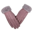 thumbnail image 1 of Ngheia Claerance! Gloves D, Women's Riding and Driving Gloves in Winter Thickened Warm Suede Gloves in Winter, 1 of 3