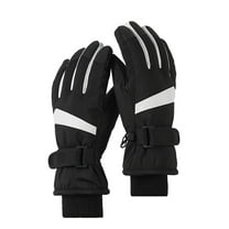 Ngheia Claerance! Men's Black Ski Gloves - Waterproof & Insulated for Snowboarding, Touchscreen Compatible with Pocket, Windproof & Warm for Winter Sports