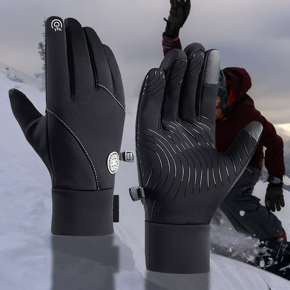 Ngheia Claerance! Q198 Cycling Gloves Black C, Winter Windproof Gloves Premium Winter Unisex Touchscreen Winter Sports Equipment