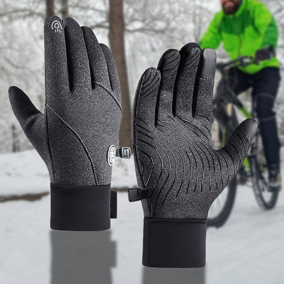 Ngheia Claerance! Q198 Cycling Gloves Gray C, Winter Windproof Gloves Premium Winter Unisex Touchscreen Winter Sports Equipment