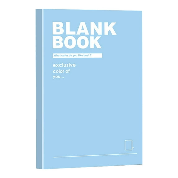 Ngheia Claerance! Sky Blue A5 Notebook, Blank Pages for Creative Writing and Drawing