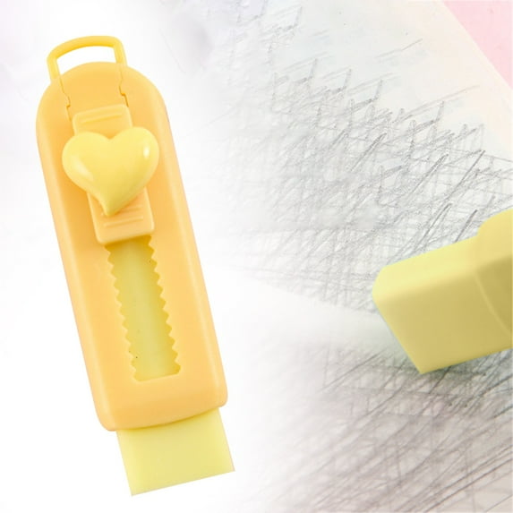 Ngheia Claerance! Yellow Cartoon Retractable Heart Eraser - No-Mark Design for Primary Schol Students, Push-Pull Fun Eraser, Creative Stationery