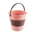 thumbnail image 1 of Ngheia Collapsible Bucket Pink, Plastic Foldable Round Tub with Handle Folding Portable Fishing Water Pail Space Saving Outdoor Waterpot for Garden Camping Car Mop Cleaning Beach, 1* Bucket, 1 of 9