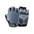 thumbnail image 1 of Ngheia Cycling Gloves Gray L, Cycling Half Finger Mountain Men Women Gel Pad Anti Slip Breathable Outdoor Sports Absorbing Riding Biking Cycle Gloves, 1 Pair of Gloves, 1 of 4