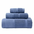 thumbnail image 1 of Ngheia Dark Blue Cotton Bath Towel Household Set (Bath+Hand+Wash Towel, 540G) - Luxury Soft & Absorbent Bathroom Towels Set, 3 Pieces, 1 of 9