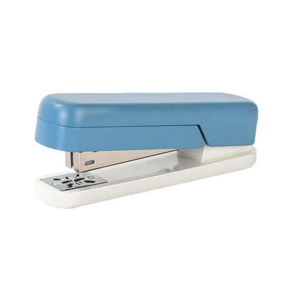 Ngheia Deli Rotatable Stapler Blue, Swing Arm Swivel Stapler 20 Sheets Capacity 360 Rotate Desk Staplers for Booklet or Book Binding, 1 Stapler
