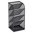 thumbnail image 1 of Ngheia Desk Mesh Pancil Organizer – Pancil Holder, Makeup Storage Box Cosmetic Organizer Rack, Ofice Desktop Organizer with 5 Compartments, Markers pan Holder for Home, Black, 1 of 9