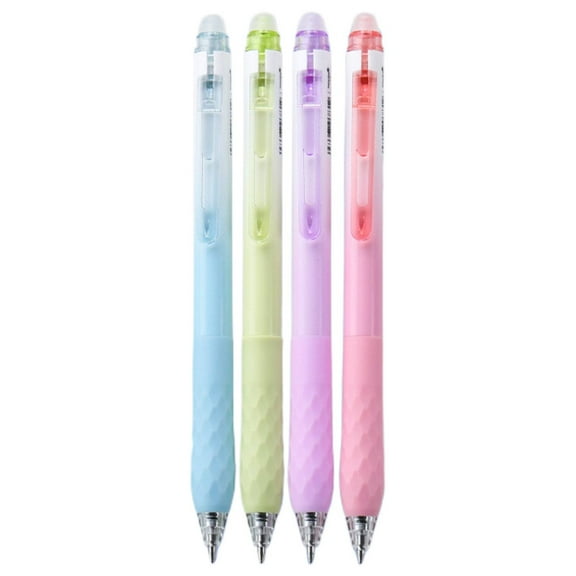Ngheia Fog Dissipated in the Morning, High-Value Student Homework, White-Bar Self-Heating Erasable Neutral Pen, Set of 4 Erasable Gel Pens