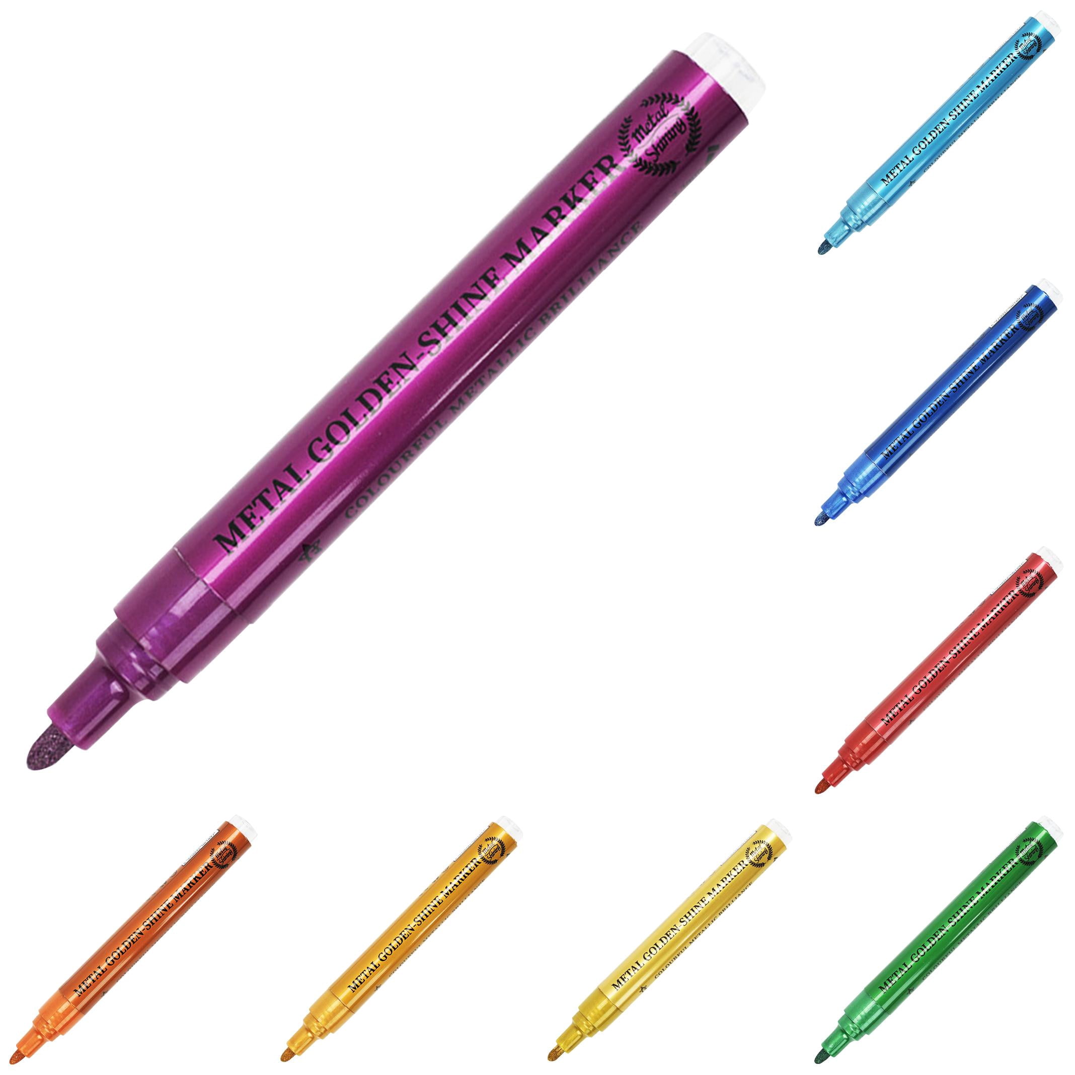 Ngheia Glitter Acrylic Marker Purple Red, Oil Based Quick Drying Stone Repair pan for Inscription Restoration & Paint 5ml