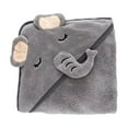 thumbnail image 1 of Ngheia Gray Elephant Bath Towel Cape, Towel Hooded Towel Towel for Boys Girls Muslin Washcloths Reusable Infant Wipes Set, 1 of 9