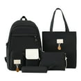 thumbnail image 1 of Ngheia Harajuku Backpack Large Capacity Backpack Four-Piece Set Black 4 In1 Backpack Casual Daypack Teen Schol Bookbag, 1 of 9