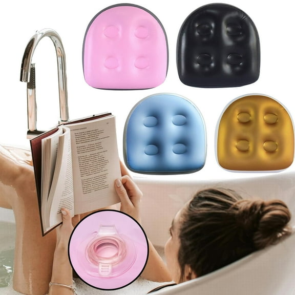 Ngheia Inflatable Spa Booster Seat Cushion with Suction Cups - Portable Hot Tub Pad for Back Support, Soft Bath Cushion for Pool, Jacuzzi, and Elderly Comfort, Blue