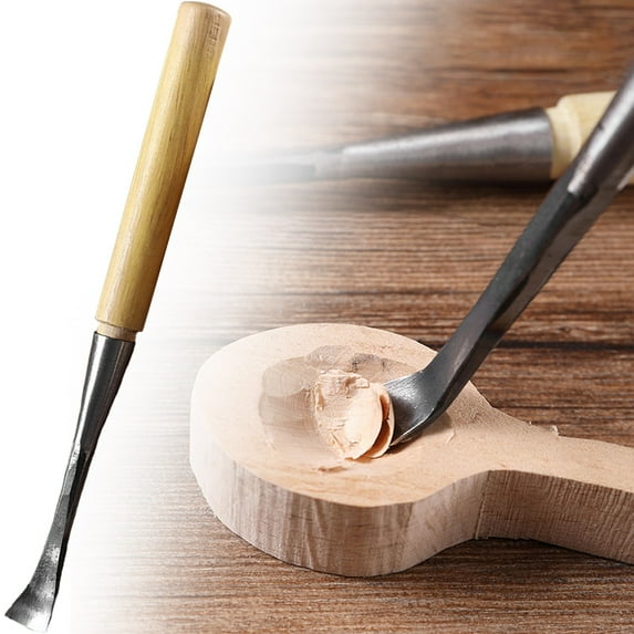 Ngheia Manual Woodworking Tools: Scoop, Wood Root Carving Knife, Roughing Tool, Rounded Blade (20Mm)., 10/15/20Mm Spoon Bent Gouge for Woodcarving & Hollowing Hand Tool