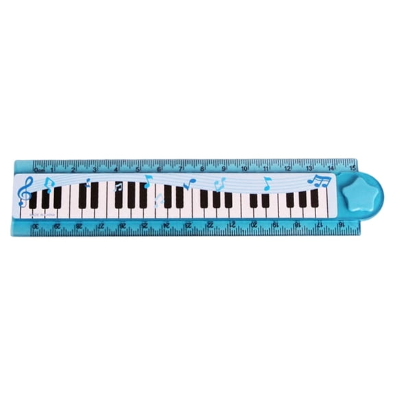 Ngheia Mixed-Color Foldable Ruler Piano, Model A, Cute Piano & Folding Ruler Foldable Straight Ruler with Edge Double Sided Scale Ruler for Studants schol