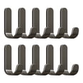 thumbnail image 1 of Ngheia No Drill Hooks 10pcs Gray – Adhesive Wall Hooks, Stick on for Bathroom, Kitchen, Door, 20ml Glue, Back-To-Schol, Fall Organization, 1 of 6