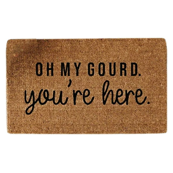 Ngheia Oh My Gourd You'Re Here, Halloween Doormat Indoor Outdoor Front Porch Rugs 60 * 40Cm Bedroom Entrance Patio Decoration
