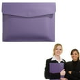 thumbnail image 1 of Ngheia Purple Leather Document Bag – Compact and Spacious for Everyday Use, 1 of 9
