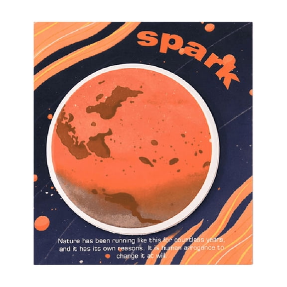 Ngheia Retro Planet Sticky Notes A4, Round Adhesive Memo Celestial Universe Decorative Stationery Planet Sticky Notes,Space Themed Memo Pads,Cute Round Self-Adhesive Notes
