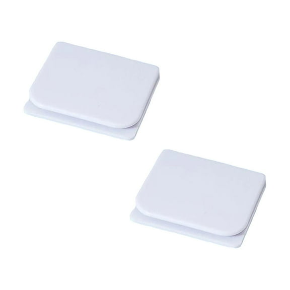 Ngheia Shower Curtain Edge Windproof Fixing Clips Shower Curtain Buckle Curtain Edge Clips, Self-Adhesive Bathroom Shower Curtain Clips Anti-Splash Leaking Guard, 1 Pair of Clips (2 Pieces)