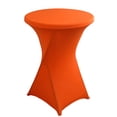 thumbnail image 1 of Ngheia Spandex Round Tablecloth (60X110Cm) - Stretch Fitted, for Cocktail Table, Banquet, Wedding, Party, Orange, 1 of 6