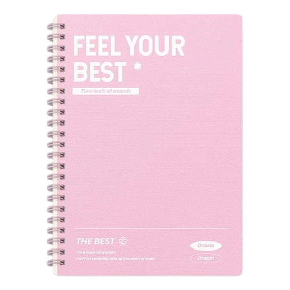 Ngheia Subject Noteboks Soft Spiral Lined Notebok Minimalist Pink Notebok, 120 Page Lined Diary for Coworker Appreciation & Family Humor Journal