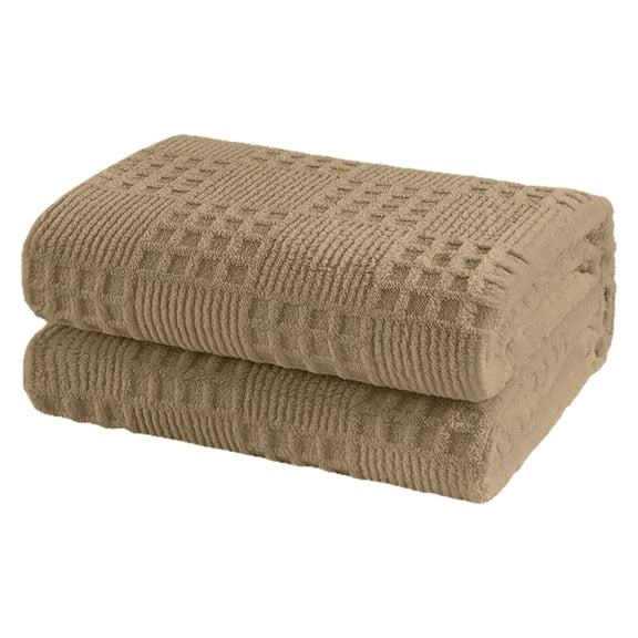 Ngheia Summer Cool Blanket Brown, Cotton Weave Throw Blanket Soft Lightweight Breathable Cozy Summer Throws for Couch Bed Sofa Aesthetic Woven Blanket for Home Decor