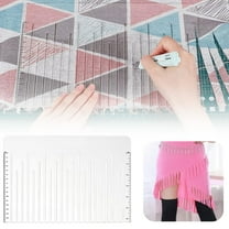 Ngheia Tie Blanket Ruler Template Acrylic Quilting Ruler Template Quilt Rulers Sewing Rulers Templates Rectangle Measuring Tool for Diy No Sew Blanket Fabric Crafts Cutting