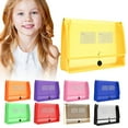 thumbnail image 1 of Ngheia Under 5 $, Yellow A4 Rainbow Waterproof Accordion File Folder - Expanding Document Organizer with Snap Closure Label Pocket for Home Office, 1 of 5