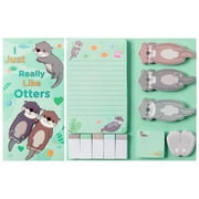 Ngheia Various Shaped Sticky Notes with Animal Print Themes, Special Shaped Combination Note Pad Creative Simple Cartoon Message Pad Stick Account Notepad, 1*Post-It Note Book