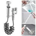 thumbnail image 1 of Ngheia Wall Mount Faucet Spray Set a - 1 in 2 Out Handheld Bidet Sprayer, Toilet Companion, Bathroom Fresh Spray Kit for Modern Bathrooms, 1 of 9
