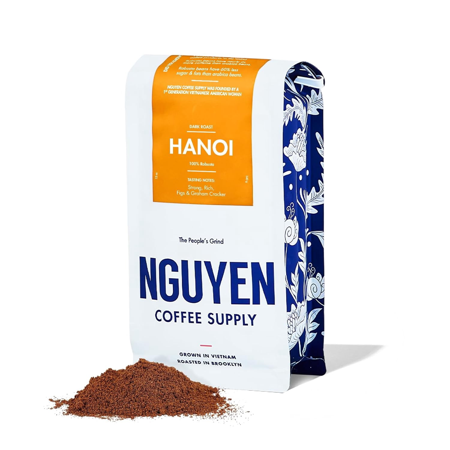 Nguyen Coffee Supply Hanoi Dark Roast Whole Bean Coffee 12 oz (Pack of 6)