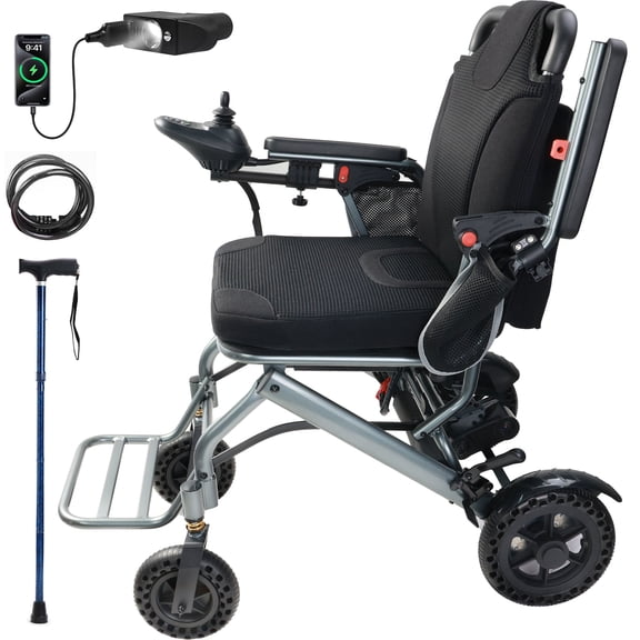 Nguyen Quach 36lb 15mi Electric Wheelchair for Adults, Lightweight Compact Wheelchair, E